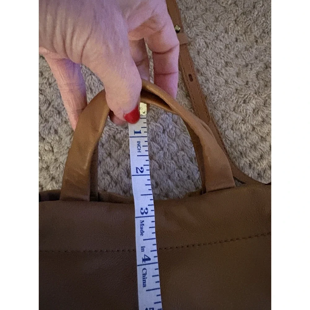 MADEWELL The Piazza Mini Caramel Genuine Leather Crossbody Bag Drawstring